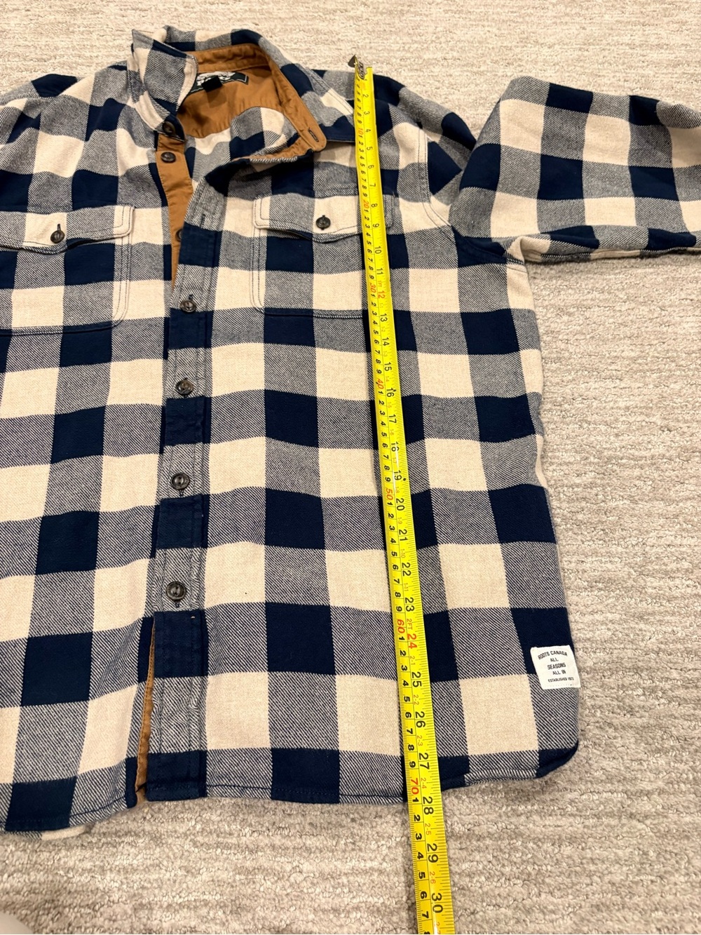 Roots 100% Cotton Buffalo Plaid Flannel Shirt Jacket XL - Picture 13 of 13